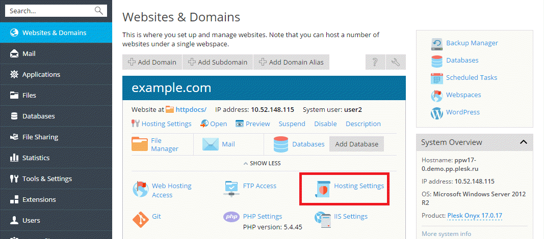 Hosting_Settings