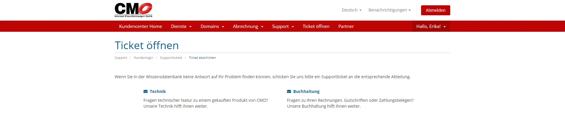 1-kb-ticket eröffnen