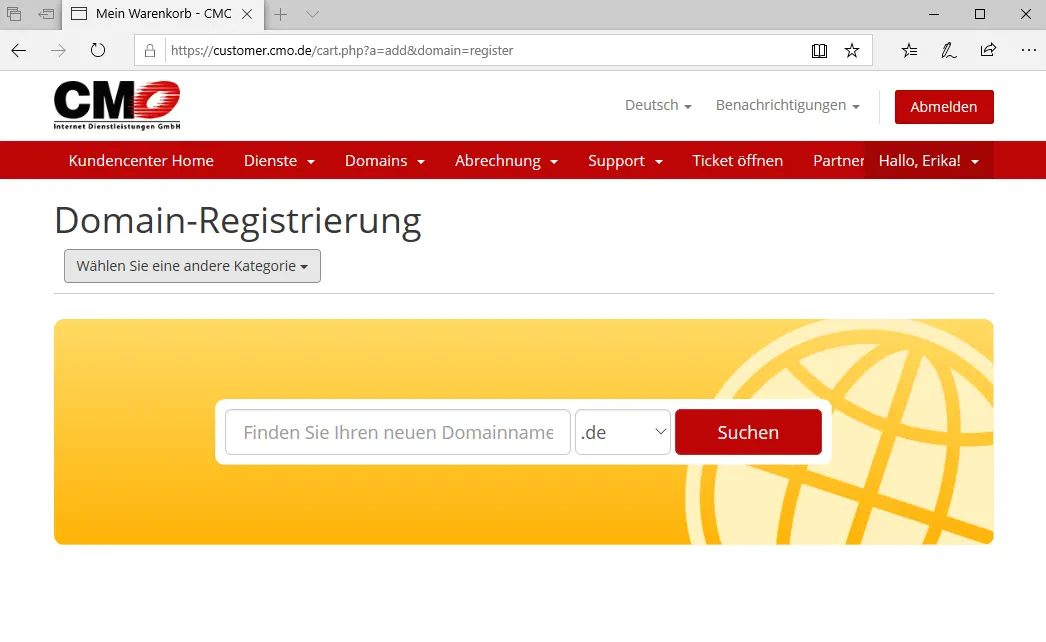 6-kb-domain registrieren