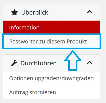 Links in der Menüleiste finden Sie den Menüpunkt
