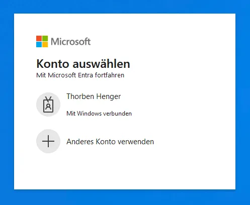 Melden Sie sich bei Microsoft Entra an