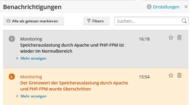 Bild mit der Warnung